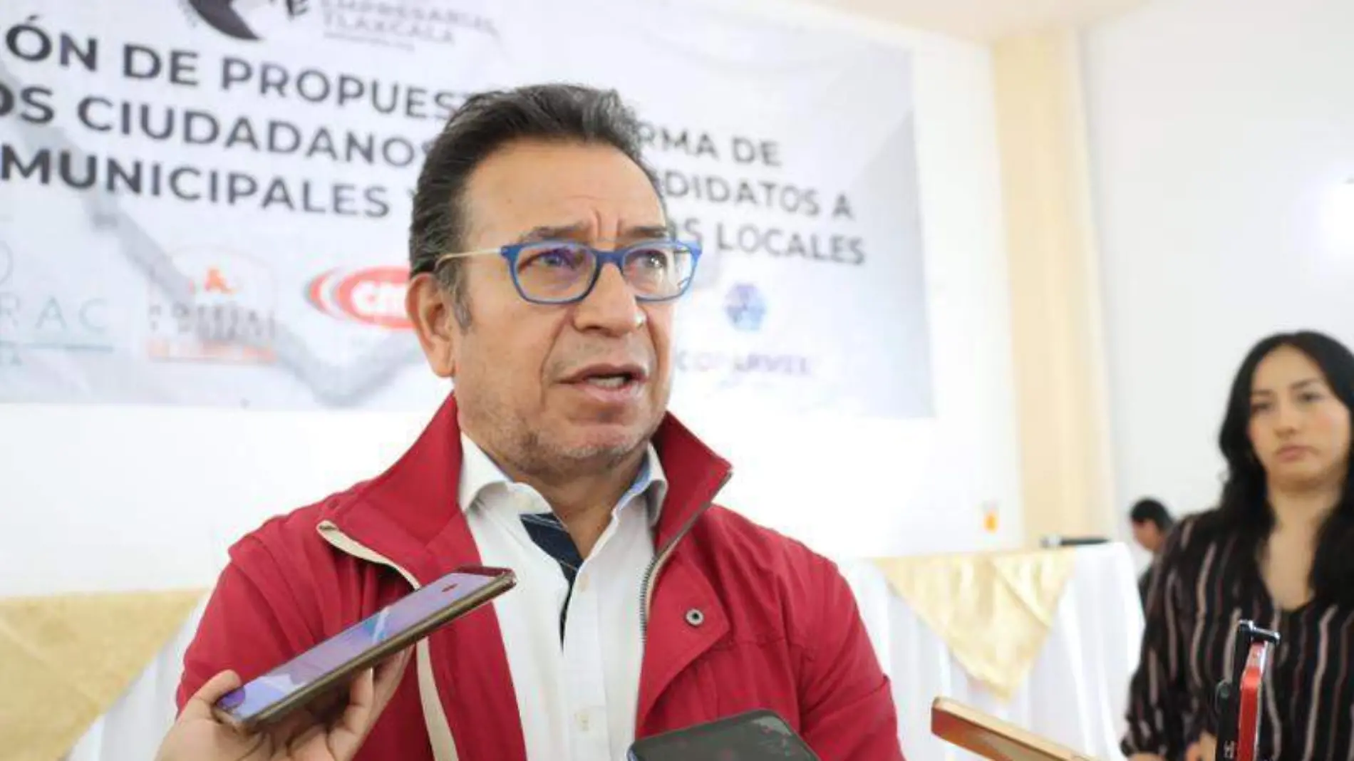 César Reyes Chávez, dirigente del Centro Empresarial de Tlaxcala adherido a la Coparmex.